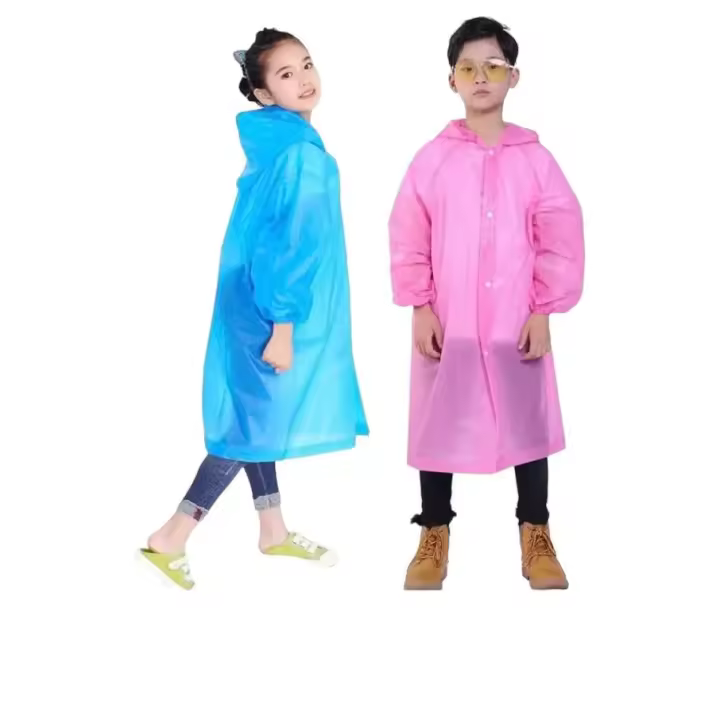 Poncho Impermeable Niños Unisex ,Chubasquero,Resistente Al Agua 7-12 Años - Ciclismo Camping Viajes Pesca - 1