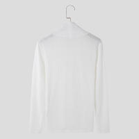 Camiseta De Hombre INCERUN Color Sólido Cuello Alto Manga Larga Tejida Casual Streetwear Fitness Moda Masculina Top - details 9