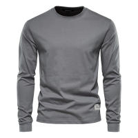 Camisetas de manga larga a la moda de otoño para hombre, camisetas de manga larga de color liso de talla europea, camisetas interiores de algodón para hombre - details 13