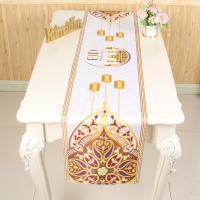 Eid Mubarak Table Runner Decoración Para Hogar Y Fiestas Musulmanas Ramadan Kareem Al Adha Telas De Mesa De Poliéster/Celulosa - details 0