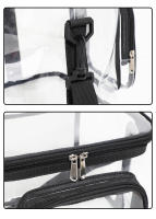 Bolsa de almacenamiento de gran capacidad, sencilla y elegante, bolsa de cosméticos, neceser, bolso de mensajero de hombro, bolsa de almuerzo transparente - details 13