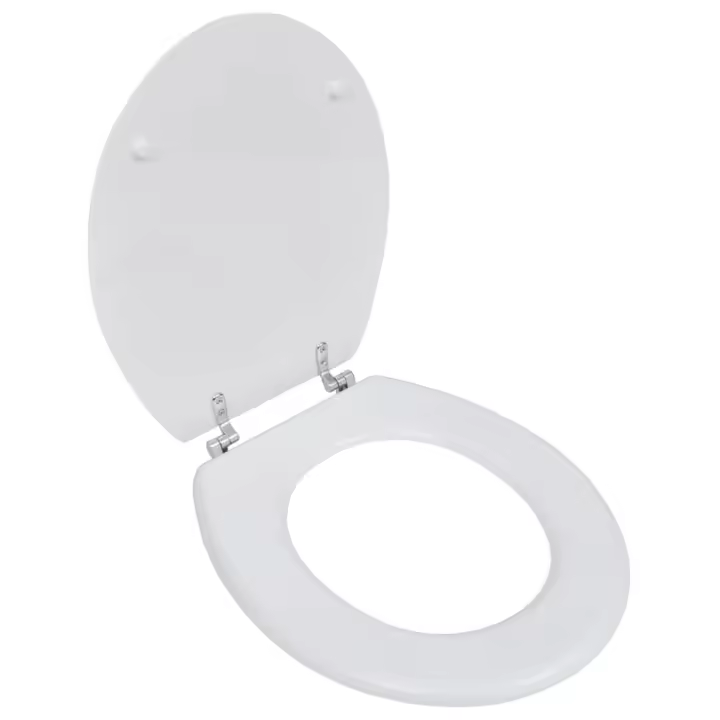 Asiento inodoro WC MDF tapa Diseño Blanco - 1