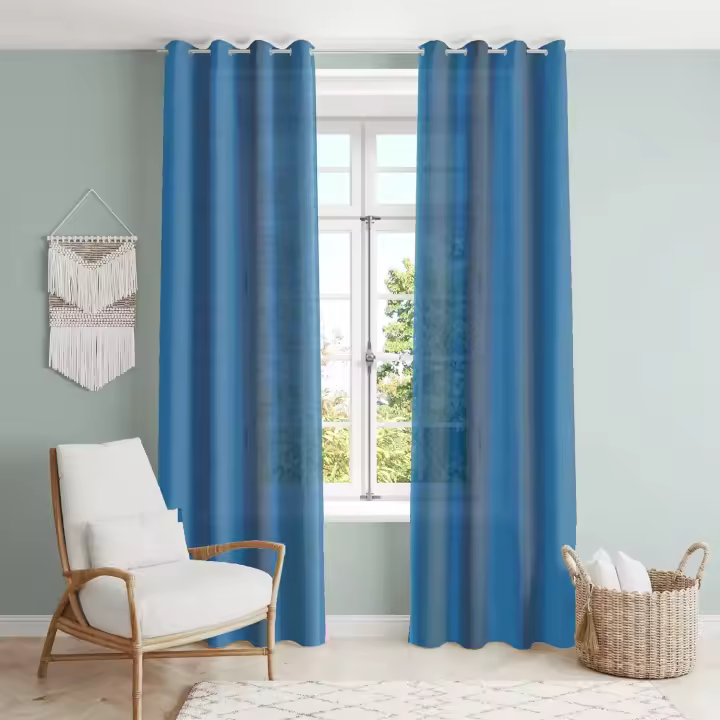 Shoppe house - Cortina Translucido Liso para Ventana - Cortina con Ojales Poliéster Color Sólido para Salón Dormitorio 140x260cm - 1