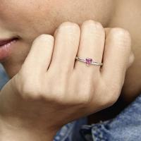 PANDORA Anillo con Corazón Rojo centeleante, Viene con Caja De Regno original. - details 3