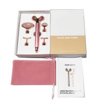 Báscula De Belleza 5 En 1 24K Oro Con Masajeador Eléctrico De Cuarzo Rosa Y Jade Rodillo 3D Levantamiento Facial Y Corporal Gua Sha - details 13