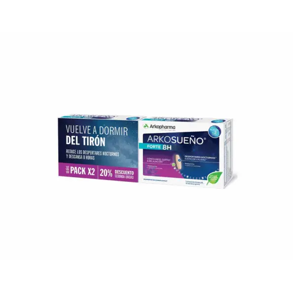 Arkorelax Sueño Forte 8h 2 Unidades 30 Comprimidos Bicapa Pack Arkopharma - 1