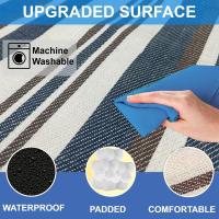 Manta De Picnic Extra Grande 80"x 80" Impermeable Y Plegable Para 8 Adultos Ideal Para Playa Camping Parque Hierba Interiores - details 15