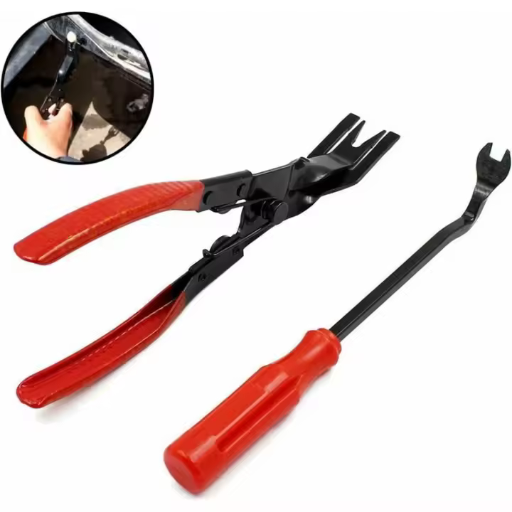 Cisea 2 alicates quitaclips, clip para puerta de coche, alicates universales, herramientas de reparación, kits de reparación para molduras de puertas de coche y tablero de instrumentos - 1