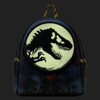 LOUNGEFLY Mochila  Jurassic Park Parque Jurásico hombre mujer  Luna T-Rex Tyrannosaurus Rex  Moon  Backpack GITD Brilla en la Oscuridad - details 1