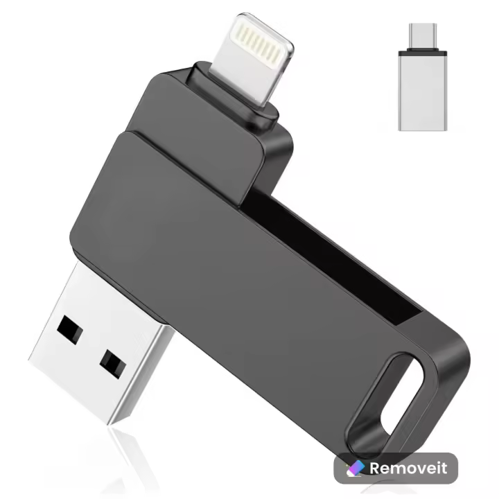Pendrive 256gb para iPhone Apple Autorización,Vackiit Pen Drive LightningTipo C Memoria USB 3.0 Externa Photo Stick para iPhone iPad Mac iOS Android Teléfono PC con MFI Lightning,USB 3.0,USB C 3 in 1 - 1