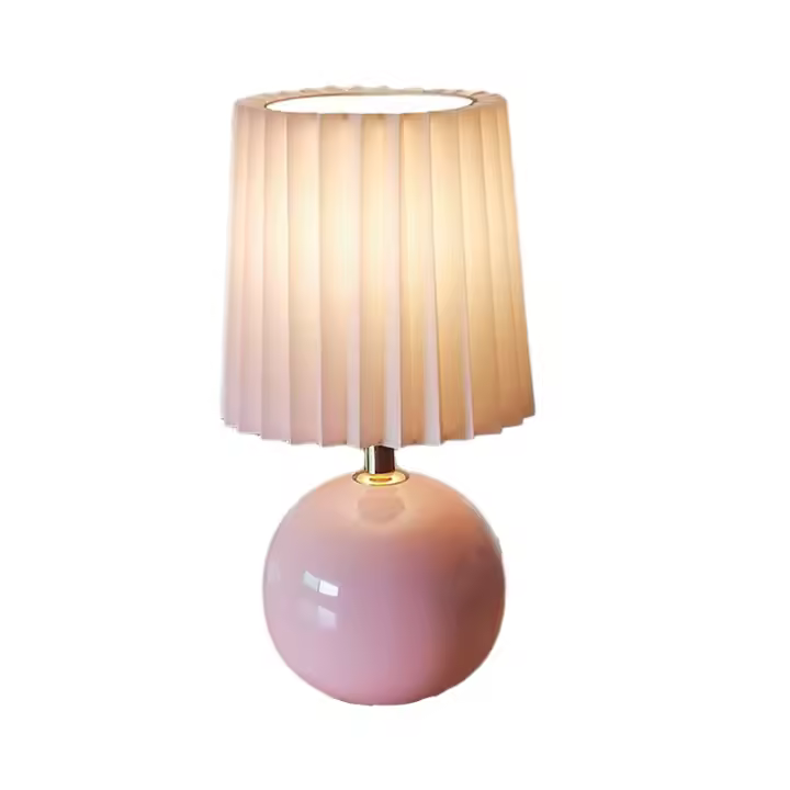 Lámpara De Mesa Contemporánea De Cerámica Para Dormitorio Lámpara De Noche Para Niñas Y Adolescentes Luz Caliente Lavable - 1