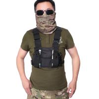 Rig De Pecho Exterior Bolsa De Almacenamiento Para Radio De Dos Maneras Accesorios De Caza Funda De Cinturón EDC Porta Walkie Talkie Bolsa De Mochila De Nylon - details 1