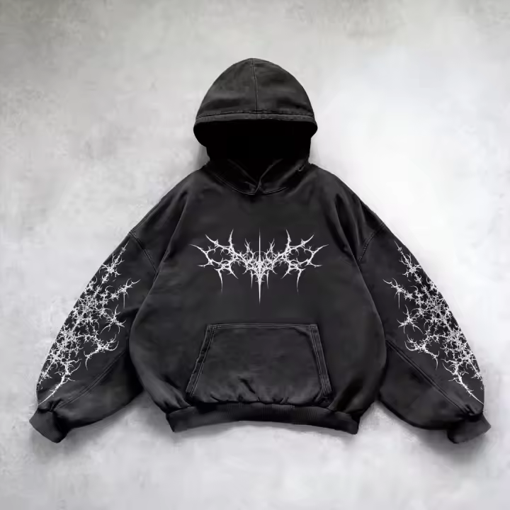 Sudadera De Capucha Retro Gótica Para Hombre Y Mujer Estampado Gráfico Hip Hop Punk Grunge Casual Suelta Streetwear Otoño E Invierno - 1