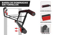 ManiBoom Barra Dominadas Puerta MULTIFUNCIONAL Sin Tornillos y PLEGABLE Carga 200kg - Pull Up Bar para Colgarse Ajuste PRECISO y Agarre Ergonomico- Barra Abdominales, Calistenia - details 10