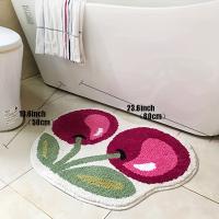 Alfombra De Baño De Microfibra Absorbente En Forma De Cereza Cute Cherry Non-Slip Alfombrilla De Fruta Para El Baño - details 3