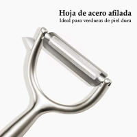DESEOS Pelador giratorio de verduras, frutas, patatas | Removedor de manchas integrado | Aleación de zinc de alta calidad | Apto para lavavajillas - details 0