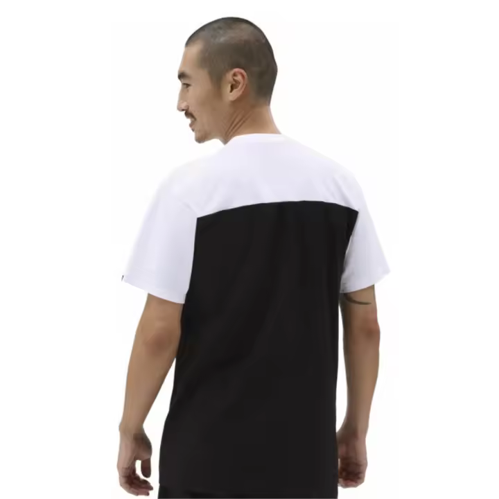 Camiseta Vans Script Crew Block S Negro Blanco T Shirt Vn0007G5Y281 - 1