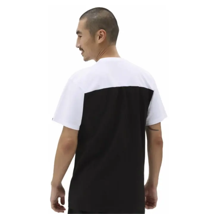 Camiseta Vans Script Crew Block S Negro Blanco T Shirt Vn0007G5Y281 - 1