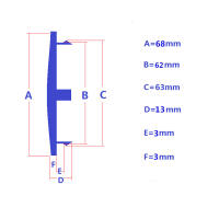 4Pcs 68mm Tapas De Centro De Eje De Rueda Para Coche Universal Negras Y Plateadas ABS De Alta Calidad Y Durabilidad Accesorios Exteriores Para Automóviles - details 0