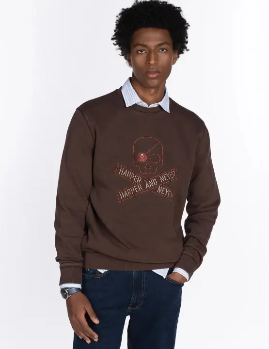 Harper & Neyer Sudadera Hombre Skull Chocolate - 1
