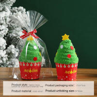 Toallas De Mano Navideñas 3pcs Rojas Con Santa Claus Toalla Para Rostro Y Lavado De Manos Absorbentes Para El Hogar Y Baño - details 2