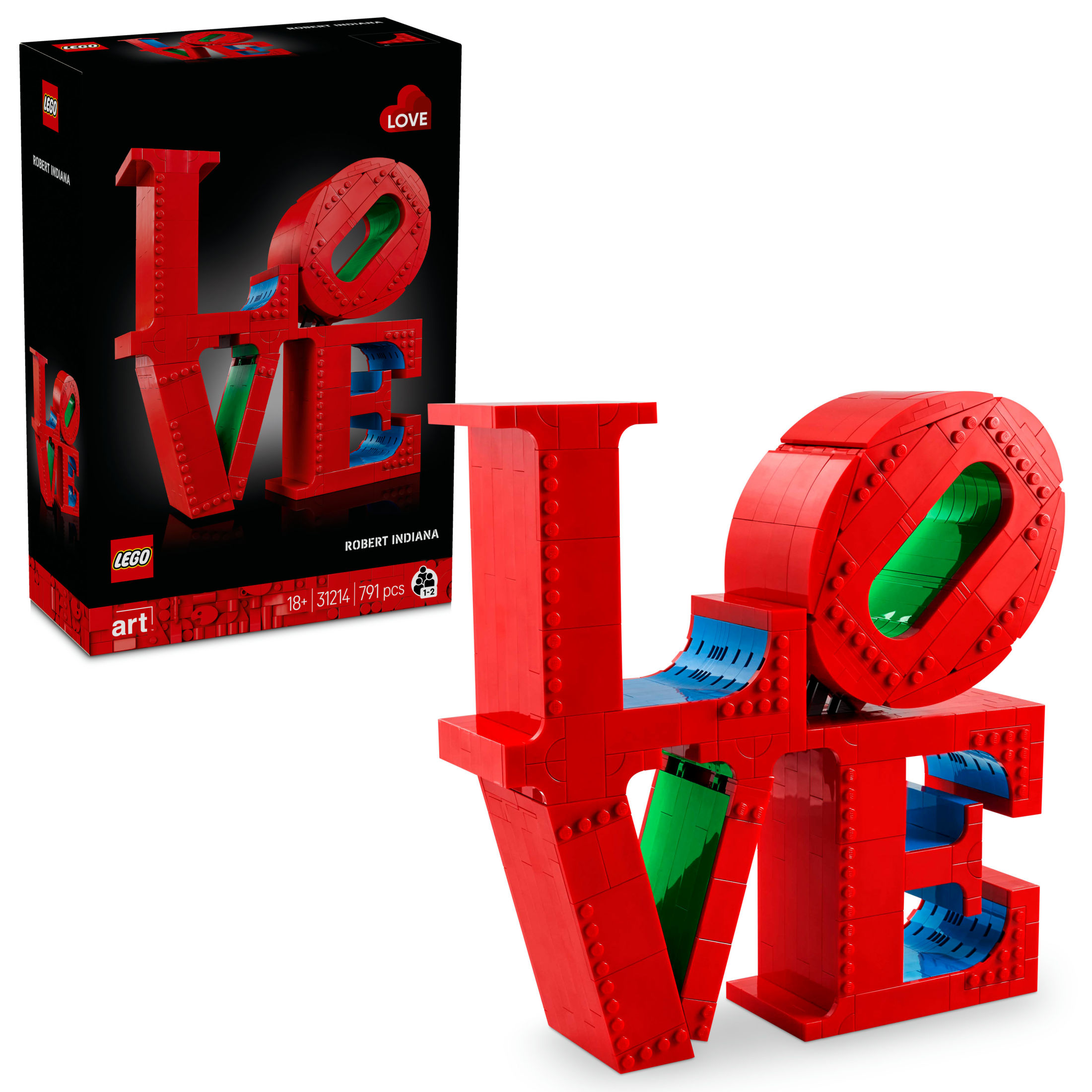 LEGO 31214 Art LOVE, Maqueta 3D para Construir para Adultos, Regalo para Parejas en San Valentín o Día de la Madre, Letras de Decoración para Casa y Dormitorio, Escultura Arte Pop