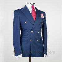 Chaqueta De Traje Para Hombre Calidad Superior Estilo Británico Tamaño XS-5XL Slim Fit Solo Chaqueta De Boda Fiesta Casuál Cierre Doble - details 2