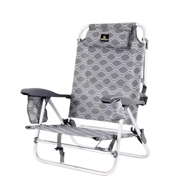 Silla CORAL 2108 (Elegance) - Silla de Playa Plegable con reposabrazos y 9 posiciones - CREVICOSTA QUALITY MARK MARCAS DE CALIDAD - 1