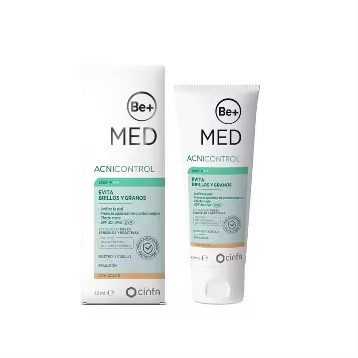 Be+ Med Acnicontrol para Piel Grasa con Color 40ml - 1