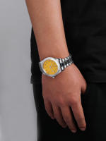 Reloj De Pulsera De Cuarzo Para Hombre 2024 Reloj De Moda De Negocios Casual De Acero Inoxidable Plateado Clásico De Alta Calidad Con Marcadores Arábigos Y Calendario Completo - details 10