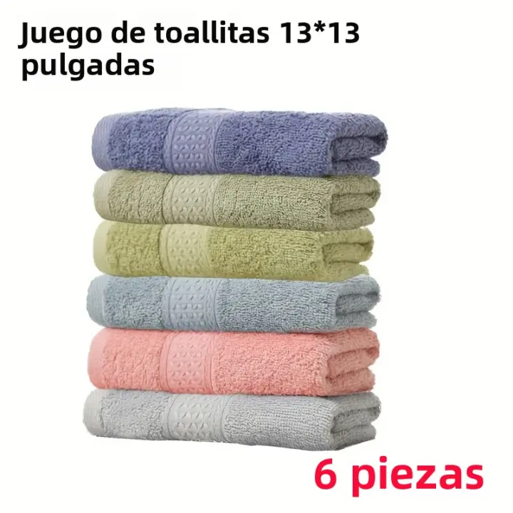 Juego De Toallas De Lavado Ultra-Suaves De Algodón 6/12pcs 13x3 Pulgadas Fragancia Libre Químicos Libre Adecuado Para Todas Las Tipos De Piel Perfecto Para La Mesa Y El Baño - 1