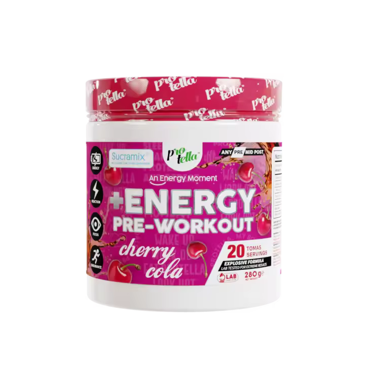 PRE-ENTRENO SABOR CEREZA COLA - PROTELLA - PRE-WORKOUT - 280g - 1