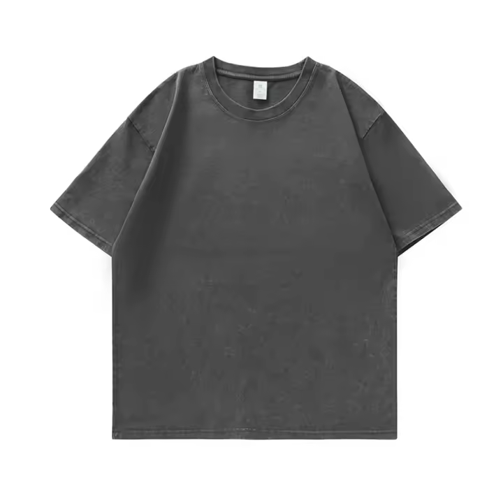 Camiseta Oversize De Algodón 100% Vintage YJKVUR Para Hombres Ropa Casual Coreana Y2k Verano 2024 Cuello Redondo Manga Corta - 1