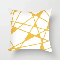 Funda De Cojín De Sofá Textura De Mármol Nórdico 45x45cm Color Amarillo Geométrico Para Sala De Estar Funda De Cojín De Poliéster 100% - details 5