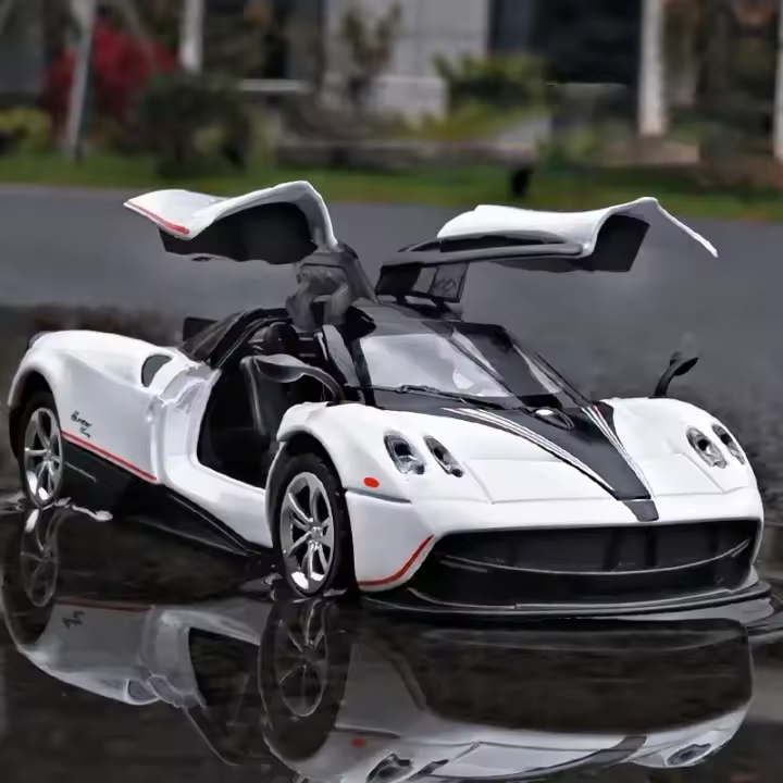 Modelo De Coche Deportivo Pagani Huayra Dinastia a Escala 1:36 En Metal Con Sonido Y Luz Regalo Para Niños Coleccionable F562 - 1