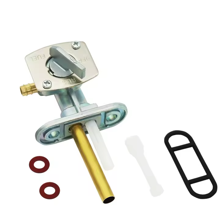 Interruptor De Combustible Para Yamaha YFS200 YFM250 YFM350 YFM400 YFM600 YFM660 YFZ350 YFZ450 Suzuki DRZ400 FZR600 LT80 LTZ250 LTZ400 Pieza De Repuesto De Alta Calidad Duradero Color Oro Material Aleación De Aluminio Y ABS - 1