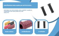 Banner - Empuñadura para manillar motocicleta 22 mm negro (2 uds)