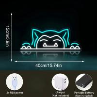 Ilumina Tu Habitación Con Luz LED Neón De Gato Cartoon Decoración Colorida Para Dormitorio Y Juguetería Regalo Para Cumpleaños De Niños - details 2