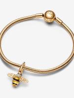 Pandora - Charm Colgante de Abeja brillantemente-Baño de Oro de 14K - details 1