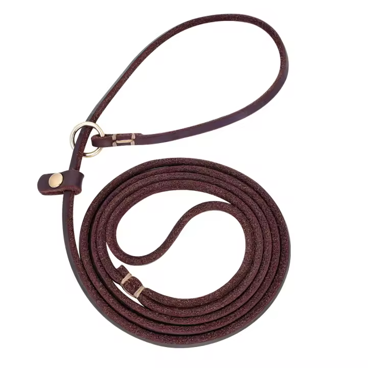 Correa De Cuero Para Perros Pequeños 4ft/5ft Collar P Chian Traction Lead Rope Para Chihuahua Bulldog Ropa De Animales De Compañía - 1