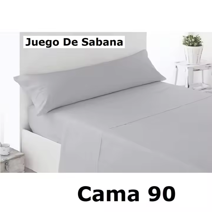 Juego Sábanas CM Gris Claro Cama 90 - 3 Piezas | Suavidad y Resistencia - 1