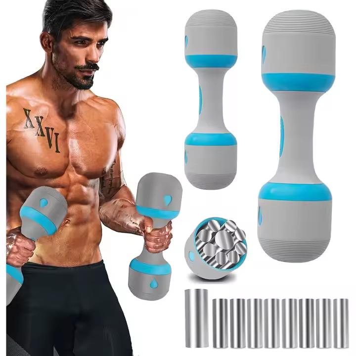 Peso ajustable de La mancuerna del neopreno para el gimnasio y el entrenamiento de los hombres/de las mujeres, 1 par/azul - 1