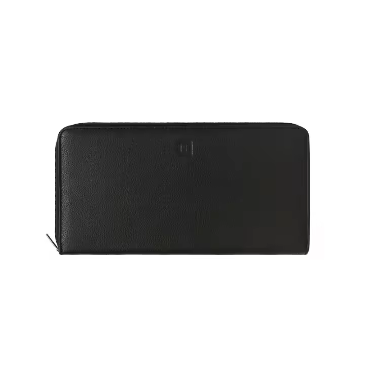 HEXÁGONA: Cartera de cremallera de piel de 24 cm. 467600-NEGRA HEXAGONA - 1