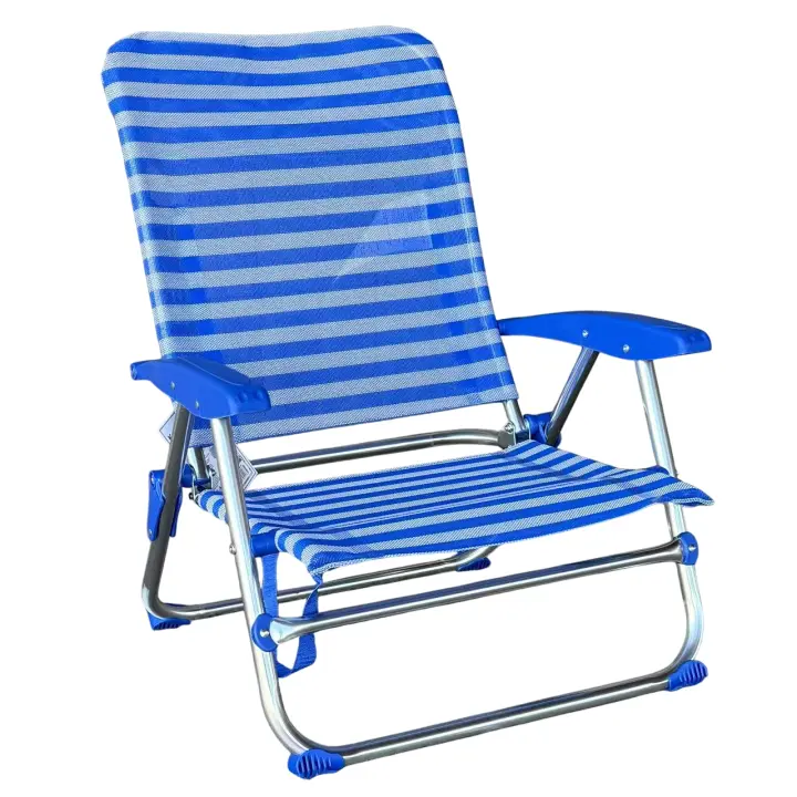 Silla plegable de playa con Cojin estructura de aluminio y tejido Textileno, transpirable y fresco - Maxia Market - 1