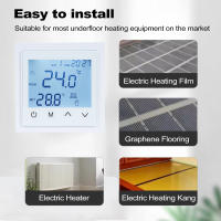 Termostato Inteligente De Pantalla Digital LED Táctil Control De Temperatura Para Calentamiento Por Piso 16A Sensor NTC 85-265V - details 2