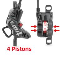 Freno De Disco Hidráulico Para Bicicleta MTB Con 4 Pistones Y Pastillas De Freno De Resina Compatible Con Rueda De 800/1400 - details 1