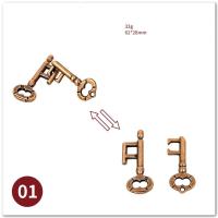 Juguete De Lógica Para Adultos Metálico De Aluminio 3D Juego De Desbloqueo De Cerraduras Laberinto Juguete De Resolución De Puzzles - details 0