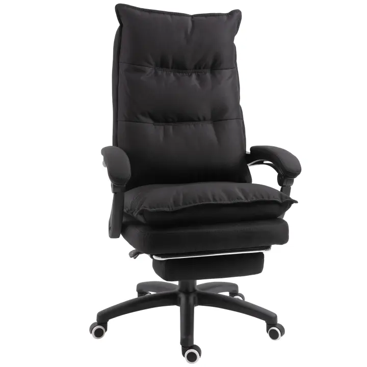 Vinsetto Sillón de Oficina de Masaje, Sillón Ejecutivo con Función de Masaje, Silla Gaming, Silla Giratoria Ergonómica de Altura Regulable, Sillón de Masaje, Nylon, 70 x 62 x 120-130 cm - 1