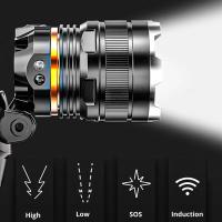 Lámpara de cabeza con sensor LED XHP50, luz de cabeza impermeable, linterna con zoom para pesca y búsqueda de camping - details 8