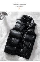 Chaleco De Plumón Para Hombre Cuello Alto Windproof Diseño Sencillo Casual Versión Suelta Para Otoño E Invierno - details 1